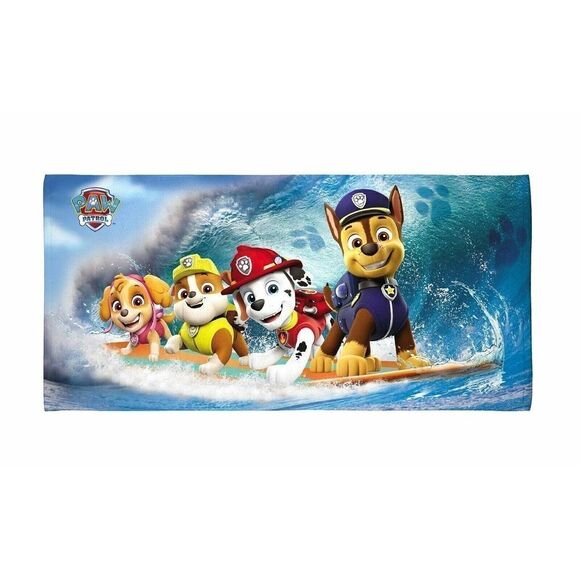 PAW Patrol SURFING PUPS All Cotton Kids' Beach Pool Bath Towel 28in x 58in - Picture 1 of 4